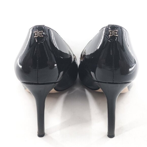 SAM EDELMAN Hazel Black Gold Simmer Patent Leather Stiletto Dress Pump - Picture 5 of 10